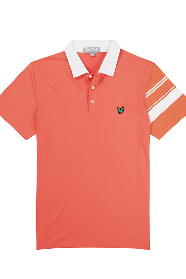 Picture of Lyle and Scott Green Eagle Striped Sleeve Polo