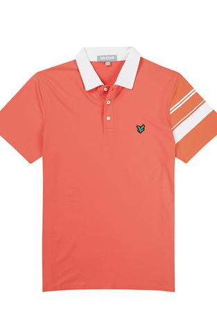 Show details for Lyle and Scott Green Eagle Striped Sleeve Polo