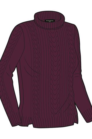 Picture of Glenmuir NOPIC Cleo Turtle Neck Sweater - Black/Grape
