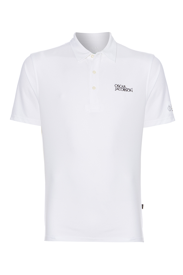 Picture of Oscar Jacobson Collin Tour Polo Shirt - White - LAST FEW Small
