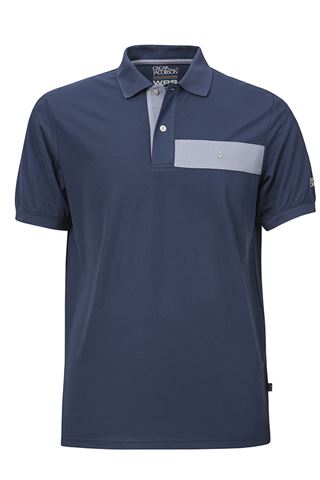 Picture of Oscar Jacobson zns Gustaf Polo Shirt - Navy - LAST FEW