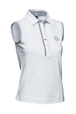 Picture of Daily Sports ZNS Shea Sleeveless Polo Shirt with embroidery - White - LAST TWO