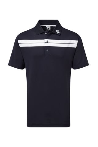 Picture of Footjoy ZNS Chest and  Back Stripe Polo Shirt - Navy / White