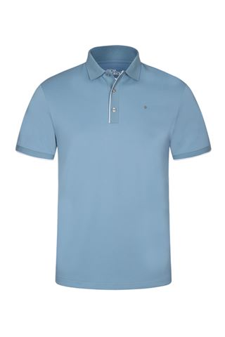Picture of Oscar Jacobson ZNS Ivo Pin Polo Shirt - Sky Blue