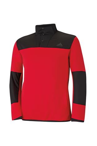 Show details for adidas Climaheat Hybrid 1/2 Zip Shell - Bold Red/Black
