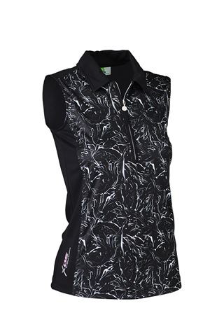 Picture of Daily Sports ZNS Marble Sleeveless Polo Shirt - Black
