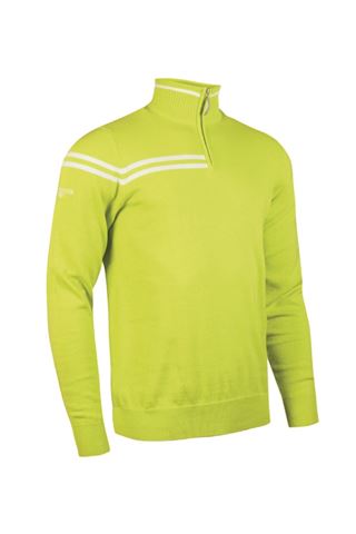 Picture of Glenmuir zns Salisbury 1/2 Zip Sweater - Lime/White