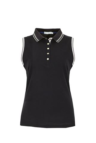 Picture of Green Lamb ZNS Cory Sleeveless Club Polo Shirt - Black