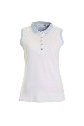 Picture of Green Lamb ZNS Paulina Jersey Club Sleeveless Polo - White / Blue