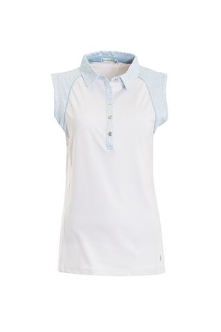 Picture of Green Lamb zns Piper Sleeveless Polo Shirt - White / Blue