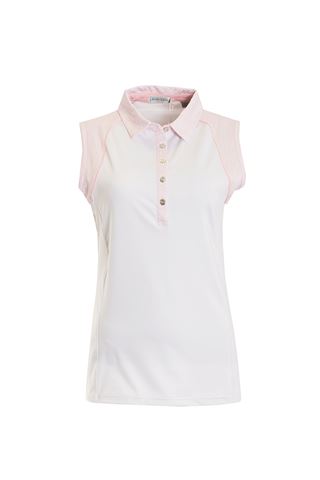 Picture of Green Lamb ZNS Piper Sleeveless Polo Shirt - White / Pink
