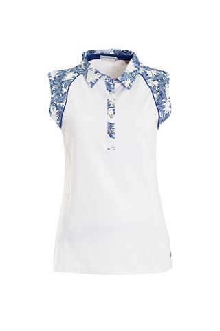 Picture of Green Lamb ZNS Piper Sleeveless Polo Shirt - White / Ocean