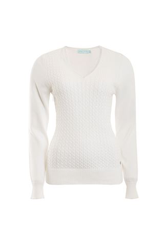 Picture of Green Lamb zns Brid Cable Sweater - White