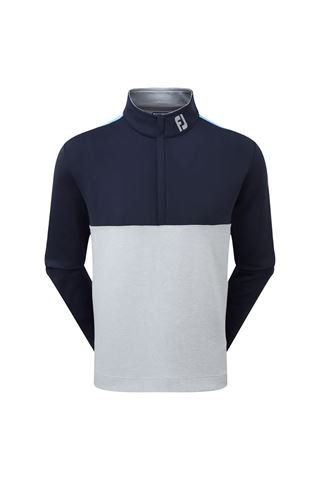 Picture of Footjoy ZNS Jersey Colourblock Chill-Out - Heather Grey / Navy / Light Blue