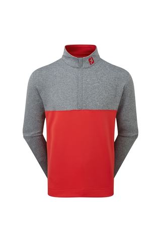 Picture of Footjoy ZNS Jersey Colourblock Chill-Out - Red / Charcoal
