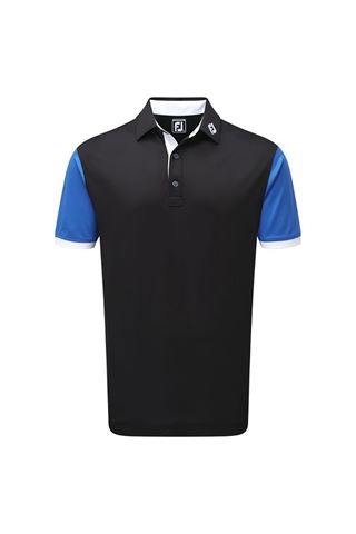 Picture of FootJoy ZNS Stretch Colour Block with Contrast Trim - Black / Cobalt / White