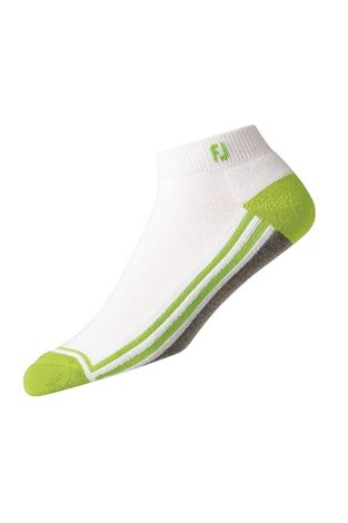 Show details for FootJoy ProDry Fashion Sport Sock - White / Grey / Lime