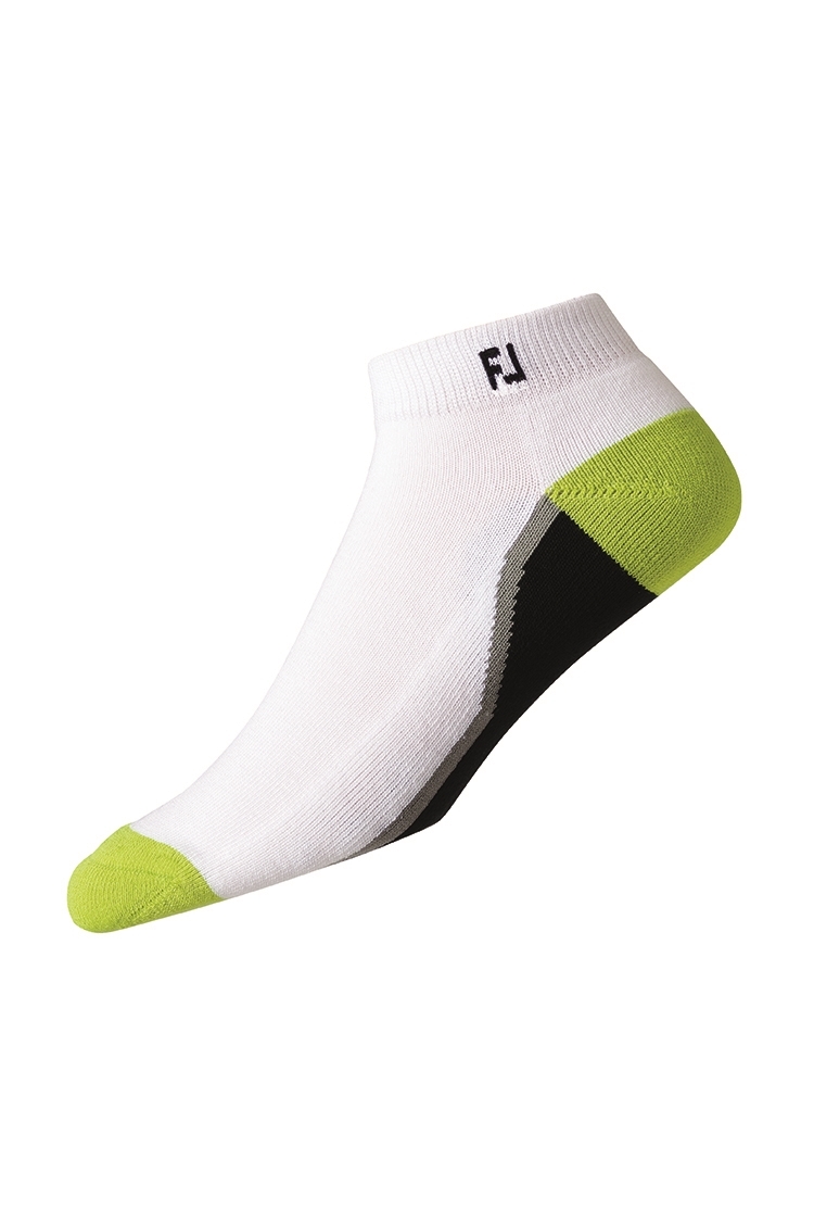 Picture of FootJoy zns ProDry Fashion Sport Sock - White / Black / Lime