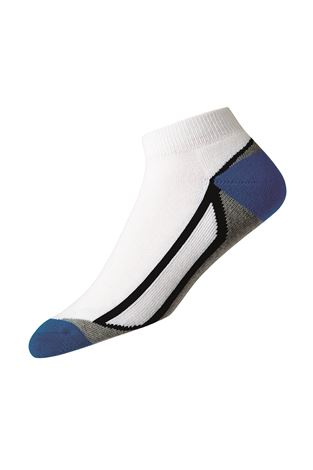 Show details for FootJoy ProDry Fashion Sport Sock - White / Blue / Grey / Black