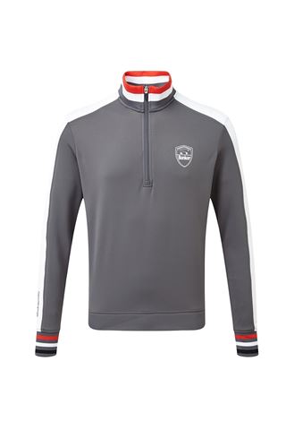 Picture of Bunker Mentality ZNS Sports Stripe 1/4 Zip Sweater - Grey