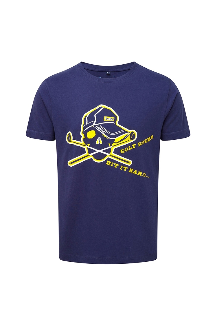 Picture of Bunker zns Mentality Golf Rocks T-Shirt - Navy