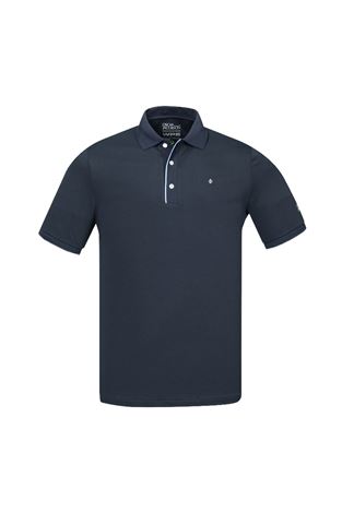 Show details for Oscar Jacobson Ivo Pin Polo Shirt - Navy / Sky 212