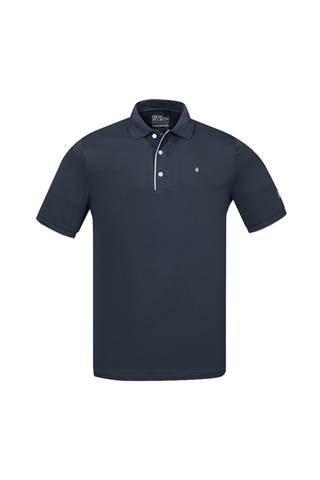 Picture of Oscar Jacobson Ivo Pin Polo Shirt - Navy / Sky 212