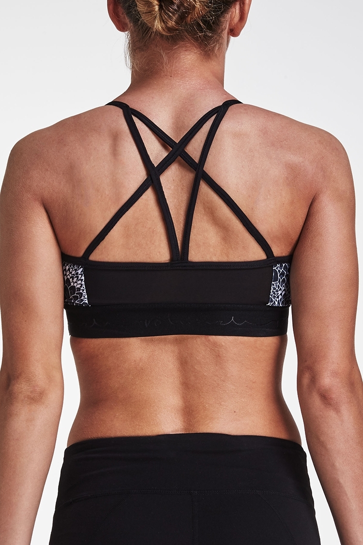 Picture of Rohnisch Flattering Sports Bra - Black Moody Moss