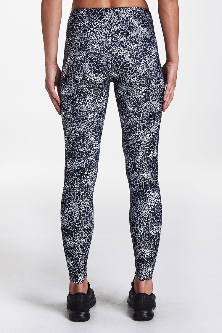 Picture of Rohnisch Flattering AOP Tights - Black Moody Moss