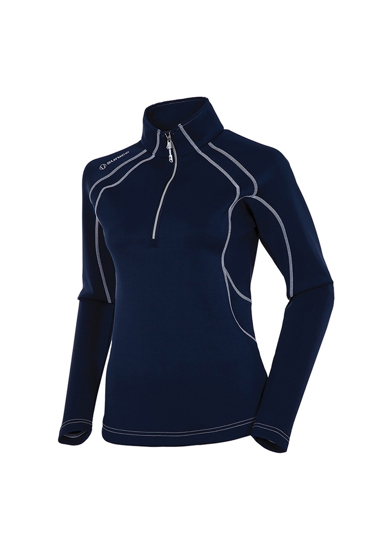 Picture of Sunice Megan 1/4 Zip Pullover - Midnight / Pure White - LARGE ONLY