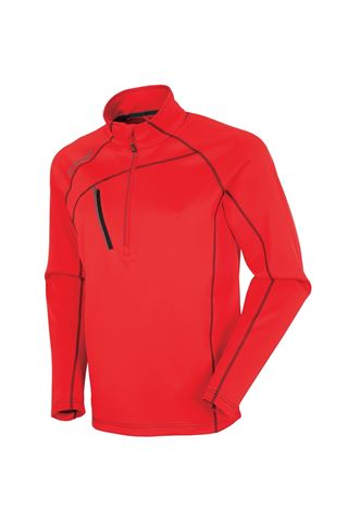 Picture of Sunice ZNS Alexander Thermal 1/2 Zip Sweater - Real Red / Charcoal