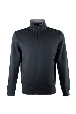 Picture of Oscar Jacobson zns  Hawkes 1/2 Zip Sweater - Black 311