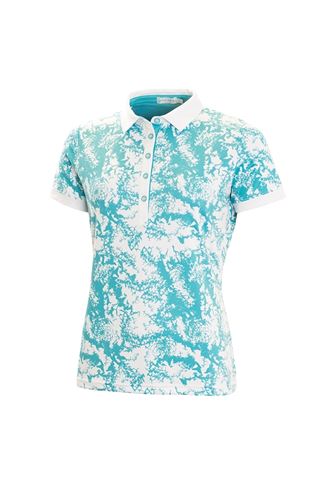Picture of Green Lamb ZNS Flora Printed Shirt - White / Lagoon