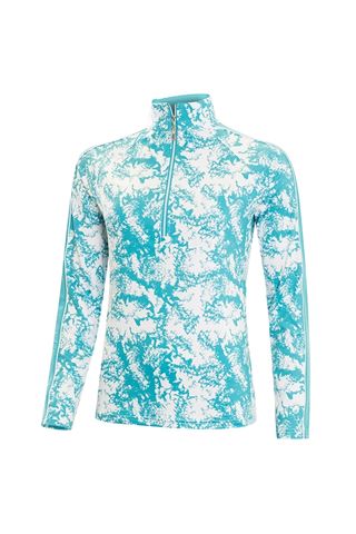 Picture of Green Lamb ZNS Lena Printed Midlayer - Lagoon / White