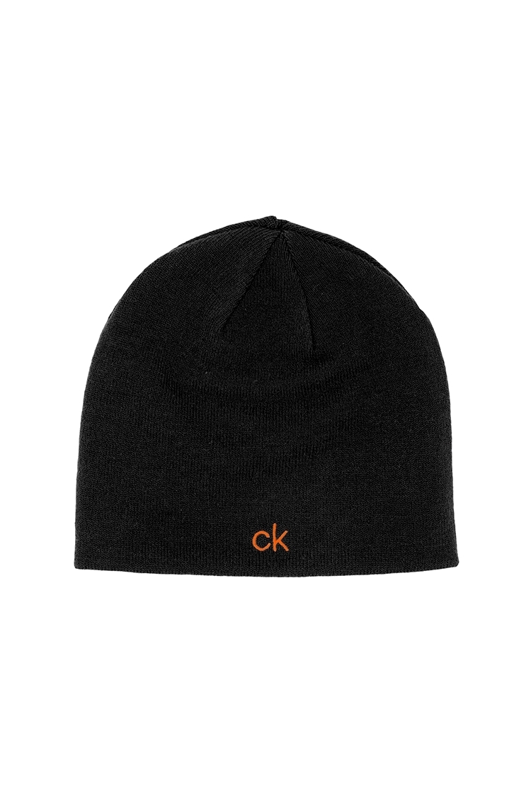 Picture of Calvin Klein CK Golf Logo Beanie - Black / Orange