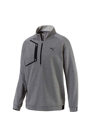 Show details for Puma Golf Envoy 1/4 Zip Sweater - Medium Grey Heather