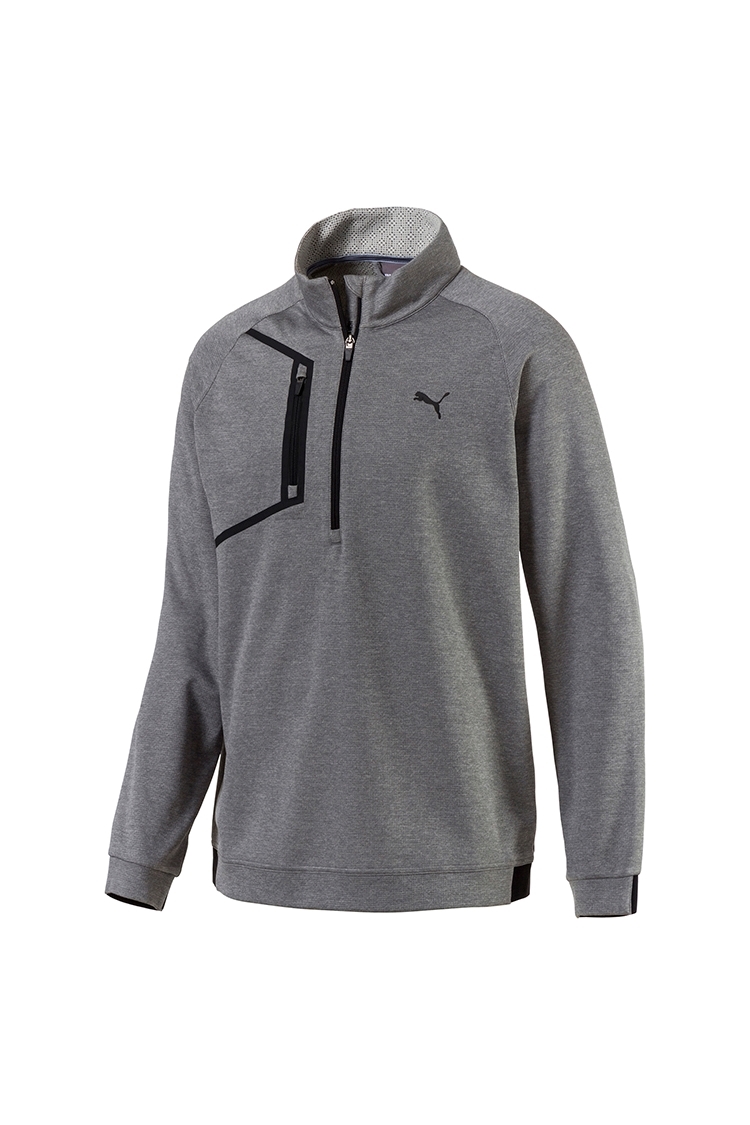 Picture of Puma Golf zns Envoy 1/4 Zip Sweater - Medium Grey Heather