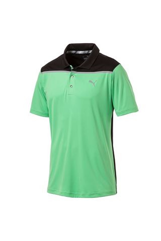 Picture of Puma Golf zns  Men's Bonded Colourblock Polo Shirt - Irish Green