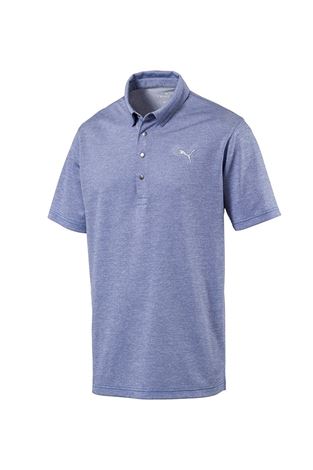 Show details for Puma Golf Men's Grill to Green Polo Shirt - Surf the Web Heather