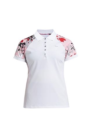 Picture of Rohnisch zns Leaf Block PS Polo Shirt - Pink Leaves