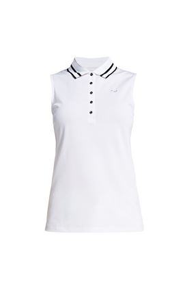Show details for Rohnisch Pim Sleeveless Polo Shirt - White
