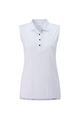 Show details for Ping Ladies Solene Sleeveless Polo Shirt - White