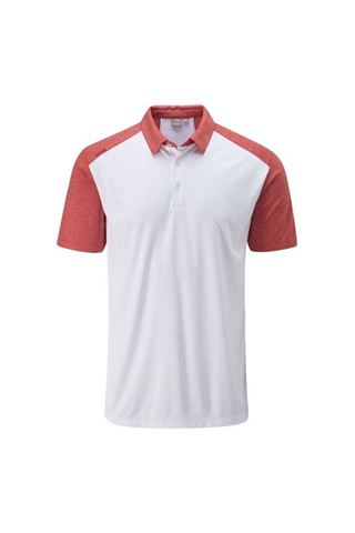 Picture of Ping zns Men's Sonoran Polo Shirt - White Deep Sea Coral Marl