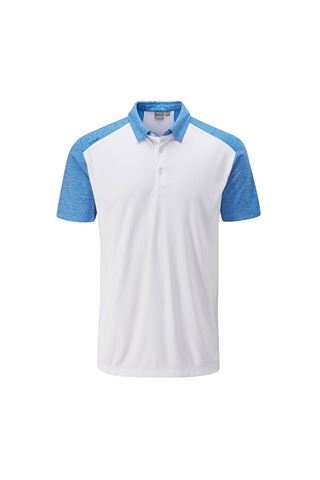 Picture of Ping zns Men's Sonoran Polo Shirt - White / Azure Marl