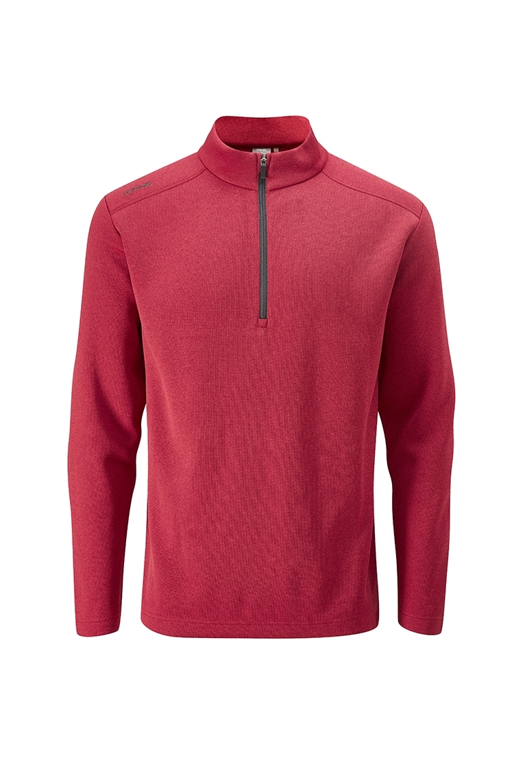 Ping Men's Ramsey 1/4 Zip Sweater - Rich Red Marl - P03356
