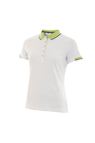 Picture of Green Lamb zns Paige Jersey Club Polo Shirt - White / Greenery