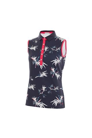 Picture of Green Lamb zns Peig Sleeveless Printed Polo Shirt - Navy