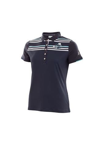 Picture of Green Lamb zns  Pansey Striped Polo Shirt - Navy
