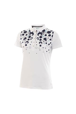 Picture of Green Lamb zns Phil Placement Print Polo Shirt - White / Navy