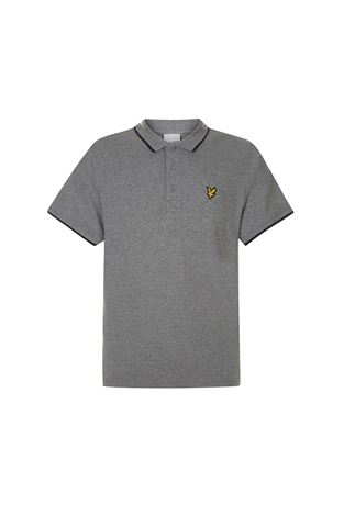 Show details for Lyle & Scott Golf Tipped Polo Shirt - Mid Grey Marl